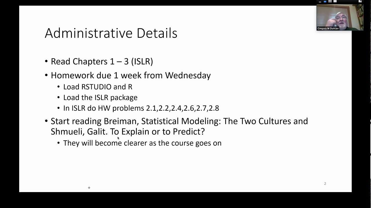 UW ECON484:Econometrics and Data Science | class 1 | Intro to statistical learning