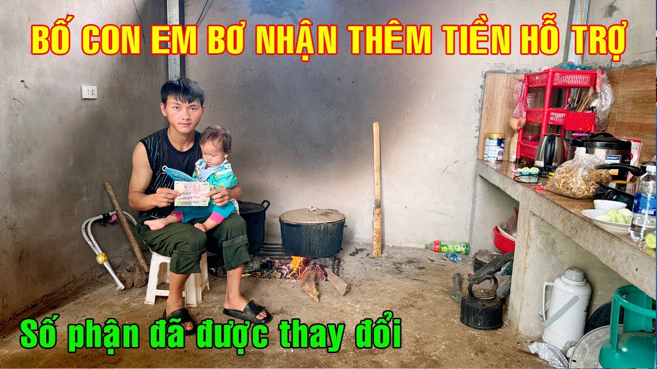 ĐẾN THĂM BỐ CON EM BƠ SAU KHI ĐƯỢC NHÀ HẢO TÂM GIÚP ĐỠ, MANG TIỀN CHỊ GIÀU HỖ TRỢ CHO 2 BỐ CON