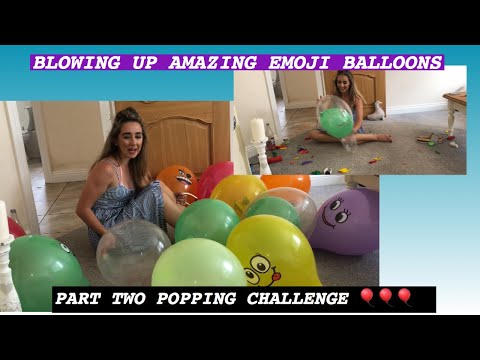 EXTREMELY LOUD EMOJI THEMED BALLOON POP CHALLENGE PART TWO 🎈