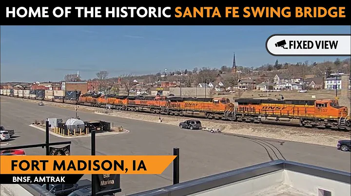 Fort Madison Bridge  (West), Fort Madison, Iowa, USA | LIVE RAILCAM - Virtual Railfan