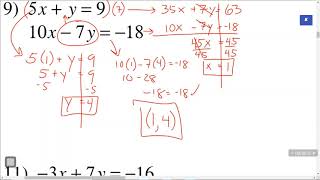 Algebra Lesson 6.7: System of Linear Equations - Elimination Method Extra Examples