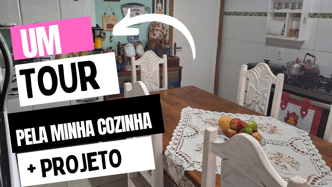 Atualizando sobre minha cozinha + projetinho de quadro para porta de banheiro 