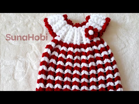 😍 ÇOK TATLI 👗 Elbise Lif Modeli Yapımı | Dress Washcloth Pattern Knitting Crochet How To