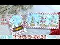 Lawn Fawn Tiny Gingerbread Snowglobe Cards