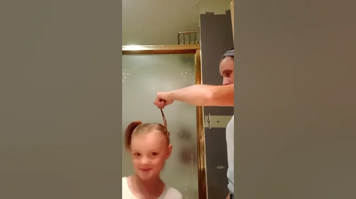 my five-year-olds idea on how to do her hair part 1