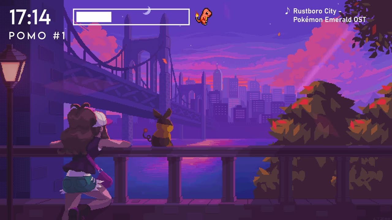 ⏰Pokémon Music Pomodoro Timer 25/5, Edition 2 🌇 Calm Pokémon VGM to Study/Work to🎵