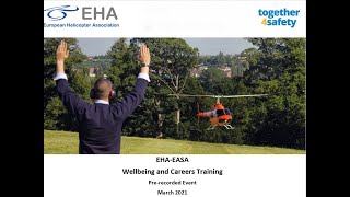 EHA-EASA Together4Safety Wellbeing and Careers Webinar *Personal Wellbeing*  (Part 1) screenshot 4