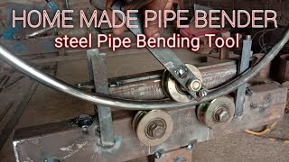 HOME MADE PIPE BENDER// Every Welder Should know This Secret pipe bending tricks//#pipebending