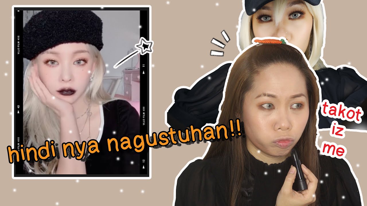 Following a BLACK LIPSTICK Makeup Tutorial 🌼 Megami Tsubasa