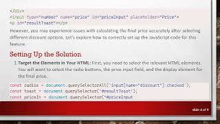 How to Effectively Use Event Listeners for Radio Buttons and Text Input in JavaScript