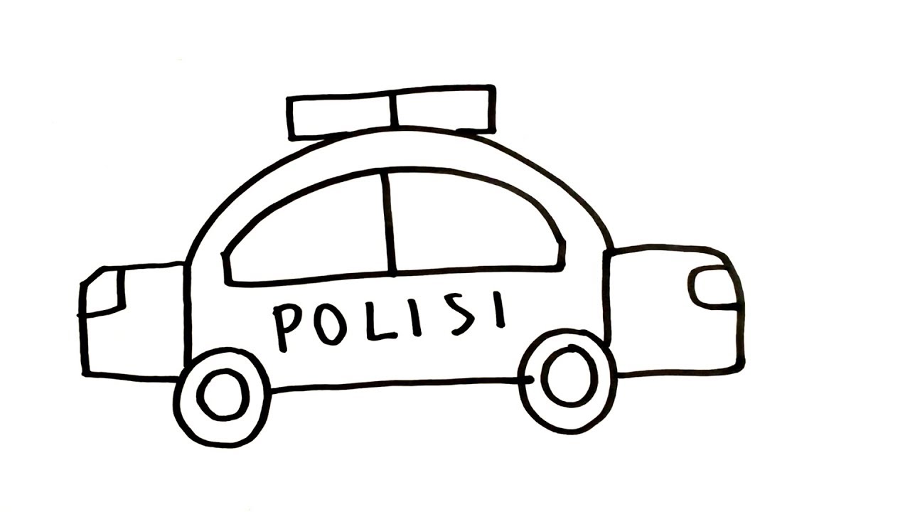 Menggambar Mewarnai Mobil Polisi Untuk Anak Youtube