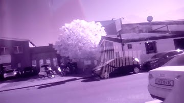 comparison of Infrared camera with visible light and IR camera without it (filter blocked visible)