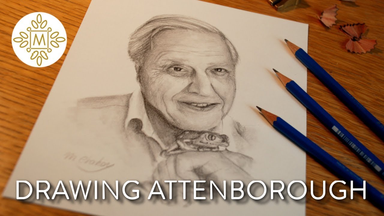 speed-draw-david-attenborough-pencil-portrait-time-lapse-drawing