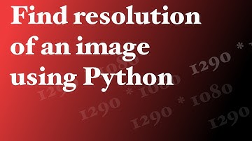 How to find resolution of an image using Python.