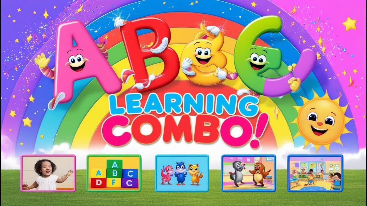 ABC Learning for Kids 🎈🧒 | 4-in-1 Alphabet Video Combo 🔤 4 Fun ABC ...