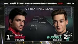 F1 Singapore Grand Prix 2023 Intro Track Map/Grid No Commentary