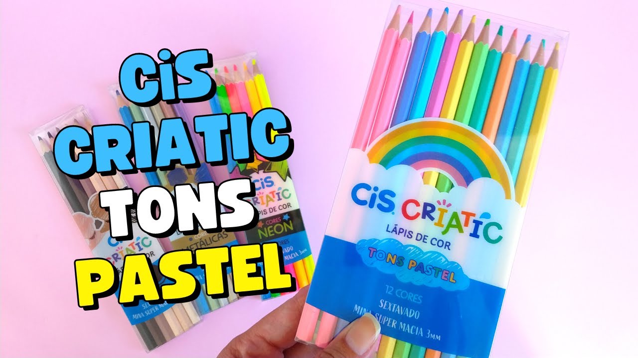 Lápis de Cor Criatic - Tons Pastel - 24 cores - Cis