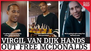 Liverpool Star Virgil van Dijk hands out free McFlurrys at Kirkby McDonald&#39;s