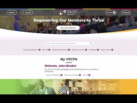 VSCPA.com - Login Tutorial