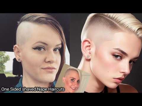  Best Half Head Shaved Nape Bob Haircuts One Sided shaved Nape Haircuts ...
