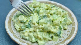 Cucumber salad that burns belly fat! My mother lost 20 kg in a month.