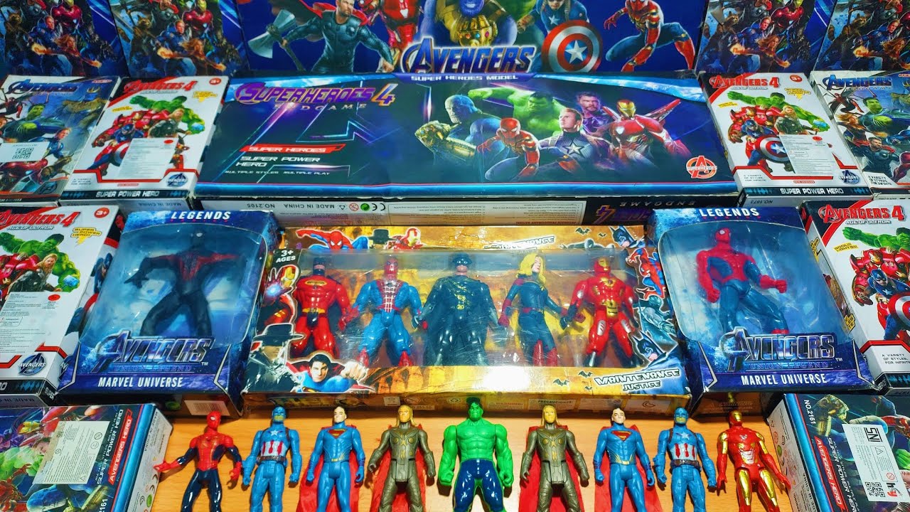 AVENGERS TOYS/Action Figures/Unboxing/Cheap Price/Spiderman,Thanos,Thor,Batman,Ironman/Toys.