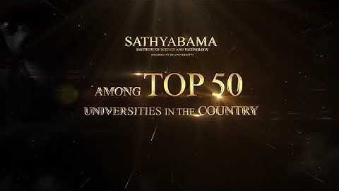 Sathyabama Institute of Science and Technology NIRF OFFICIAL VIDEO 2020