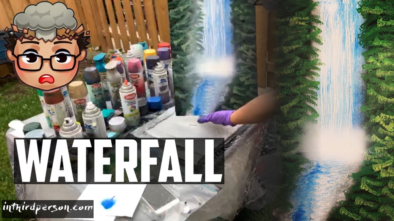Jungle Waterfall Spray Paint Art - YouTube