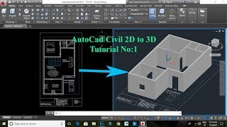 AutoCAD Civil Simple 2D Floor Plan To 3D House