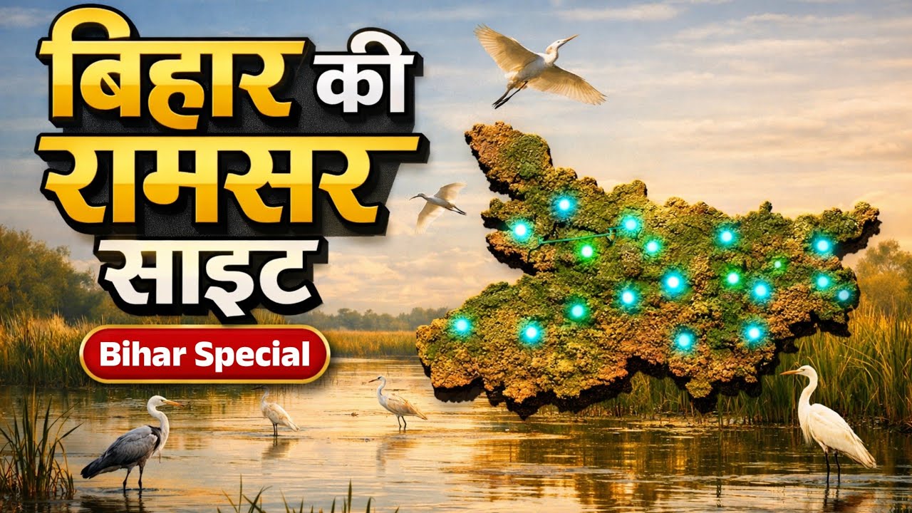 बिहार के सभी रामसर स्थल 🌿 | Map Based Complete Explanation | Bihar GK for All Exams 2026
