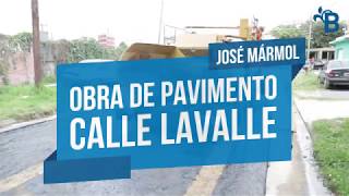 Nuevo pavimento de calle Lavalle en José Mármol