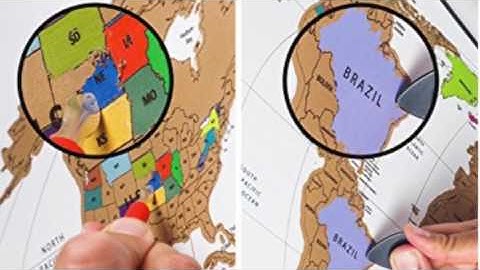 AWESOME Scratch Off World Map Travel Poster Review / Unboxing