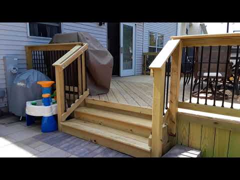 Wood Deck and Belgard Paver Patio Combination in Lisle, IL