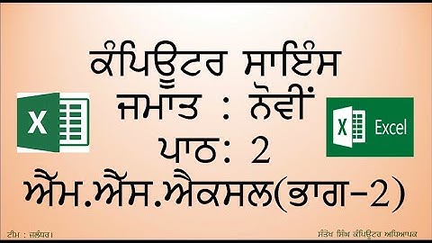 Class 9th Lesson Ms Excel Part 2 Split Freeze Hide