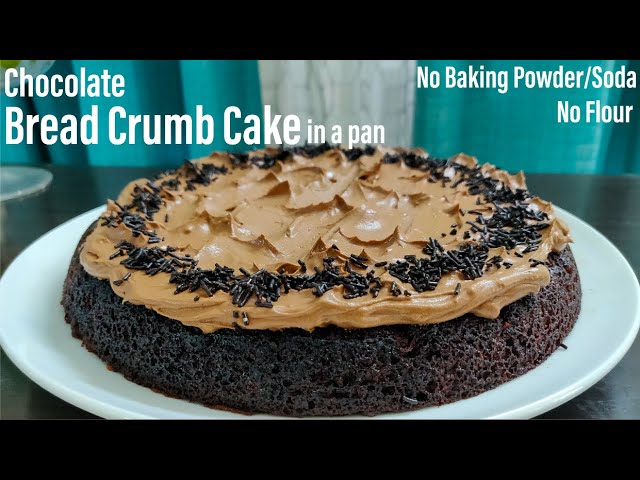 Chocolate Bread Crumb Cake Recipe | Cake Using Bread Crumbs | Chocolate Cake In A Pan | Best Bites