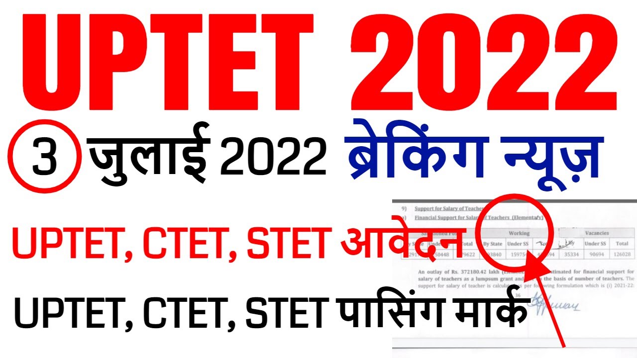 UPTET 2022 EXAM DATE, uptet 2022 notification