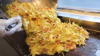 Amazing Scale Mozzarella Cheese Omelet Toast - Korean street food