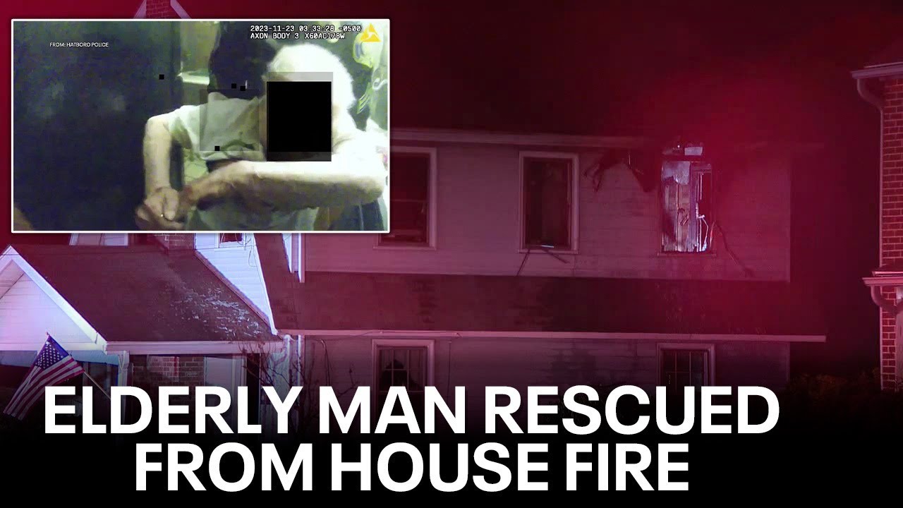 Elderly man rescued from Pennsylvania house fire - YouTube