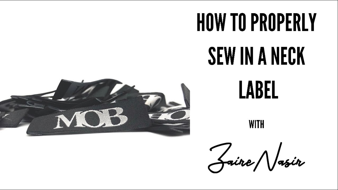 How to properly sew in a neck label - YouTube
