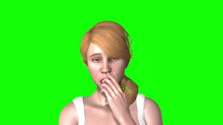 Green screen Woman _ girl crying # 2