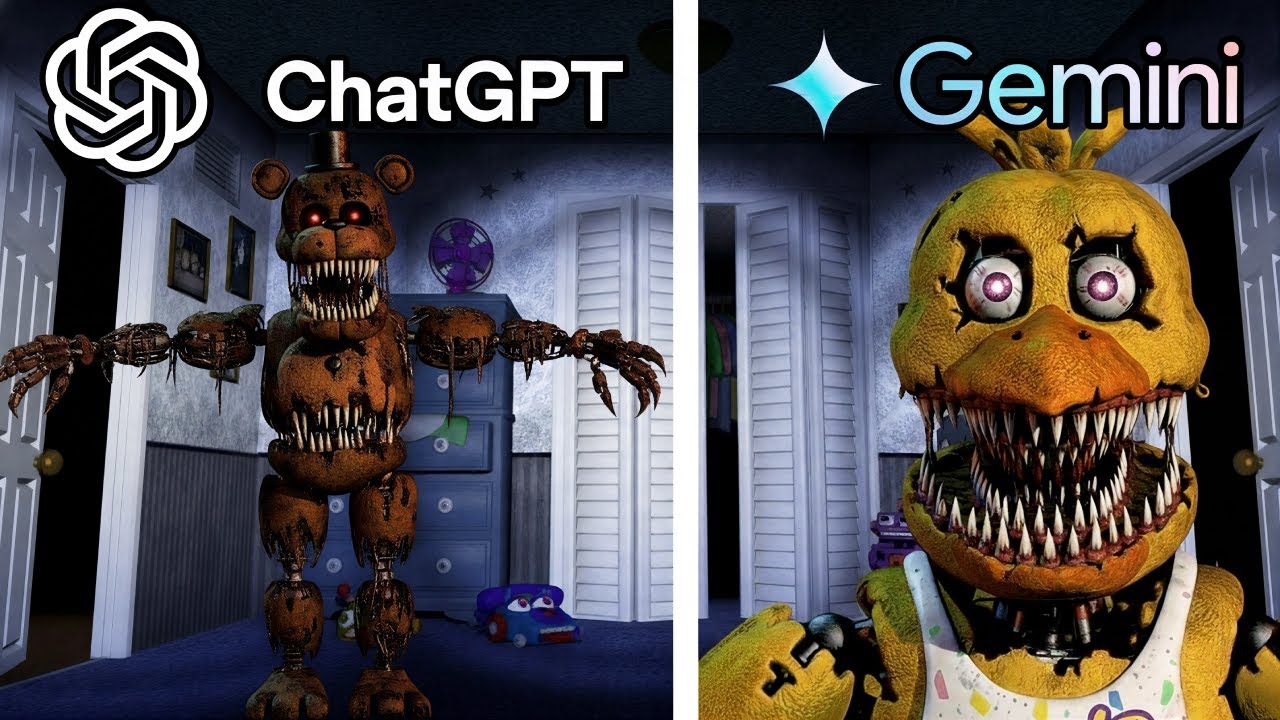 ChatGPT vs Gemini Make FNAF 4 From Scratch