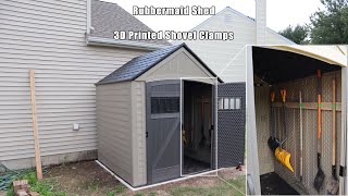 Organizing my Rubbermaid Shed | 3D Printed Shovel Clamps