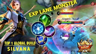 Silvana Exp Lane Monster | Silvana Rank Gameplay 2024 | Build