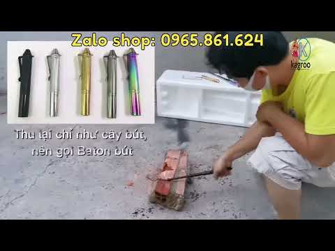 Video Dùng baton bút 13in (31cm) test cục gạch 4 lỗ - baton... - youtube