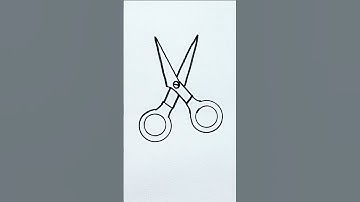 How to Draw Scissors Easy for Kids | #shorts #kshetrasworld #youtubeshorts #scissors