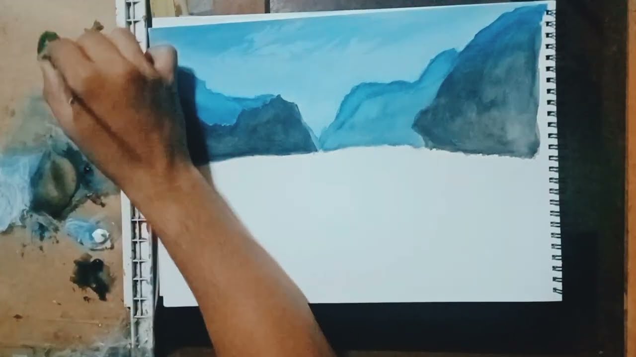 Water color landscape art El Nido Palawan