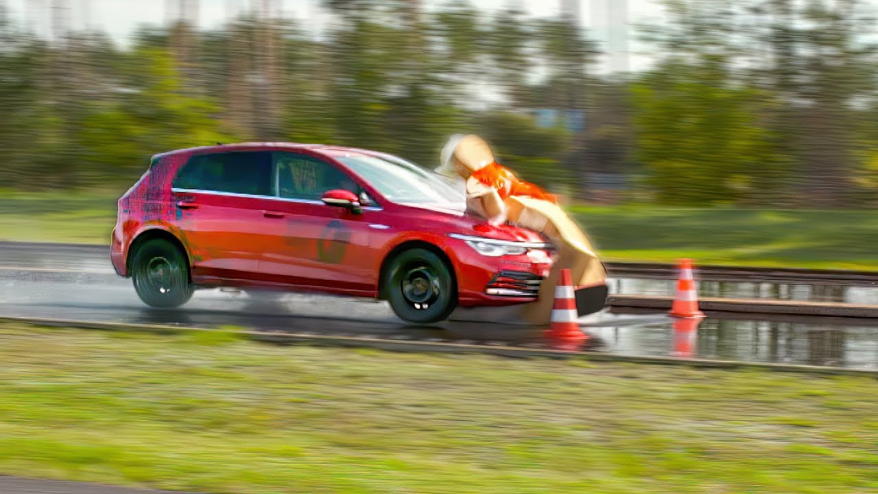 Как тестируются шины — Летние шины на мокрой дороге — ADAC 2023