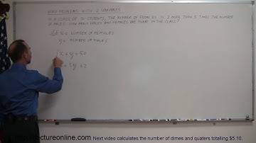 2.Algebra   Solving Word Problems with Two Variables (2 of 5)