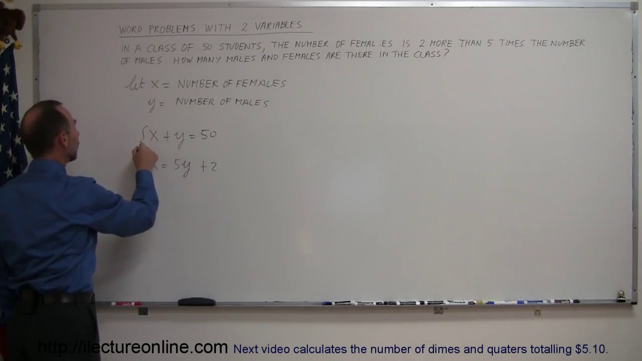 solving word problems with two variables