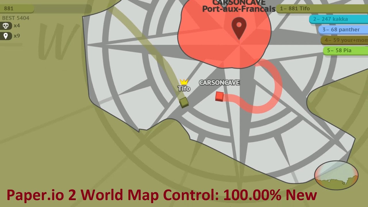 Paper.io world record in World Conflict 100% #paperio2 